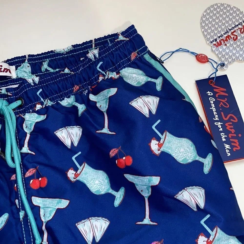 🔥MR. SWIM pina colada rich blew Boardshorts sz M New